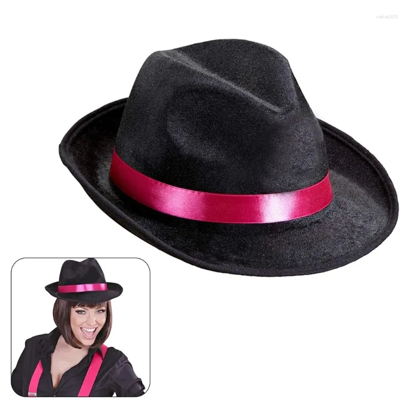 Bérets Roll Brims Fedora Hat pour la mode adulte Top Magiciens Cosplay costume Lady Bachelorettes Party