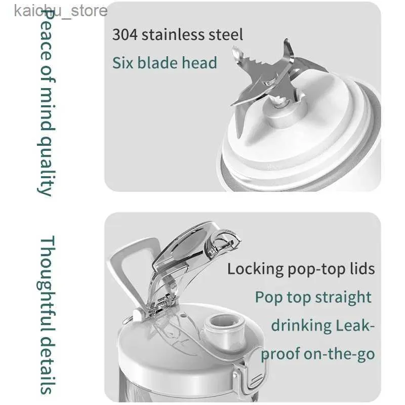 Fruit Juicer Machine Portable Electric Fruit Mixer, 600ml USB