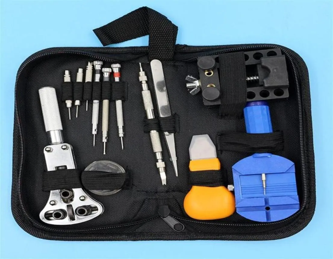 Promotion 13PCS Watch Repair Kit Tool Kit Ensemble de cas d'ouvre-ouvre-liaison Spring Bar Remover Tweezer High Quality230Q5057356