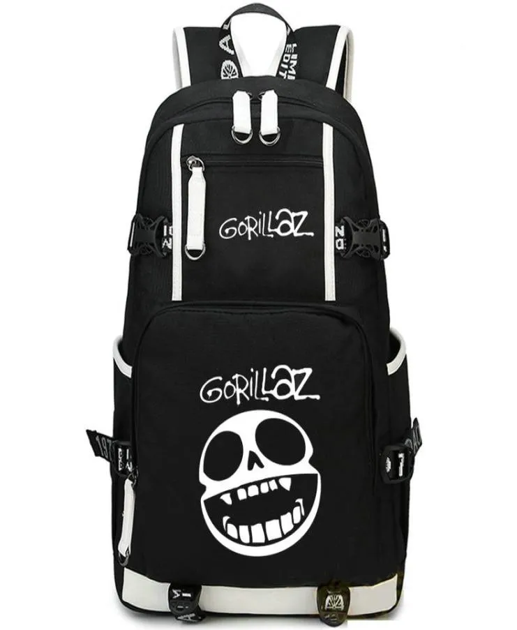 Gorillaz ryggsäck Hip Hop Band Daypack Chakakhan fans skolväska Musik Laptop Rucks Sport School Bag Outdoor Day Pack4417779