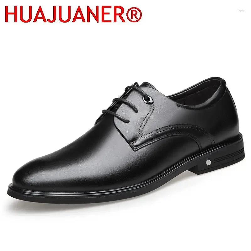 Casual Shoes Men Oxford British Dress Business Men's Leather Gentleman Footwear Manliga Bekväma lägenheter Loafers Fashion