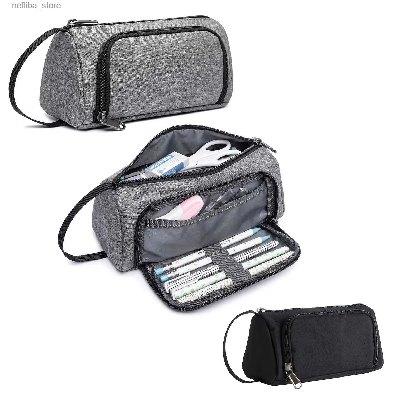 Cosmetic Bags School Students Pencil Pouch Girls Boys Organizer Case Stationery Pen Storage Zipper Holder Men Women Teens Makeup Cosmetic Bag L410