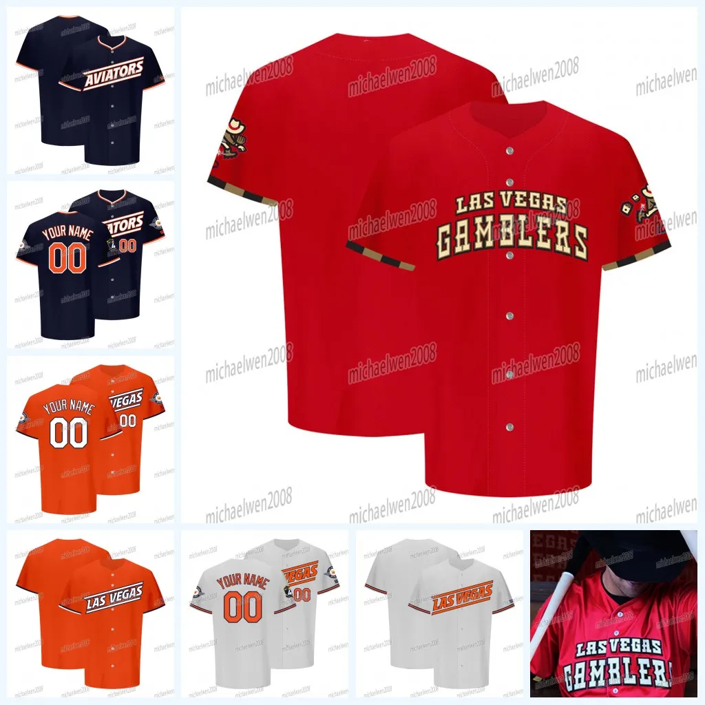 Las Vegas Gamblers Wilson 2024 Baseball Jersey Custom Men Men Młodzież Młodzież dowolny numer