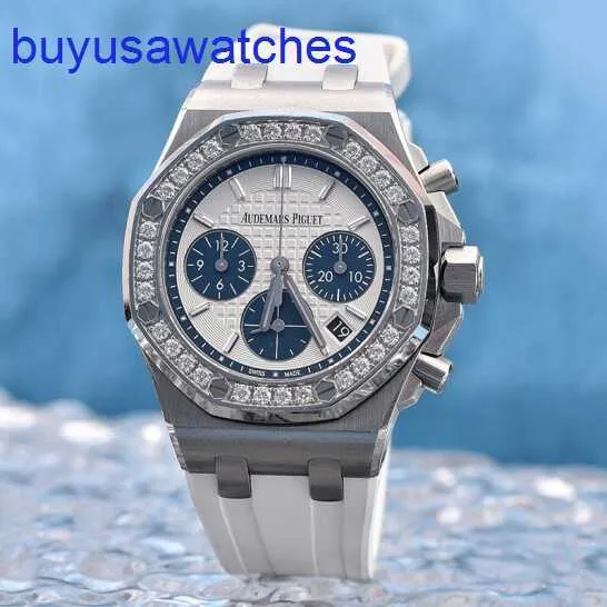 AP Pilot Wrist Watch Royal Oak Offshore-Serie Edelstahl Diamond-inset Automatische mechanische Frauenwache 26231st.zz.d010ca.01 Boxzertifikat