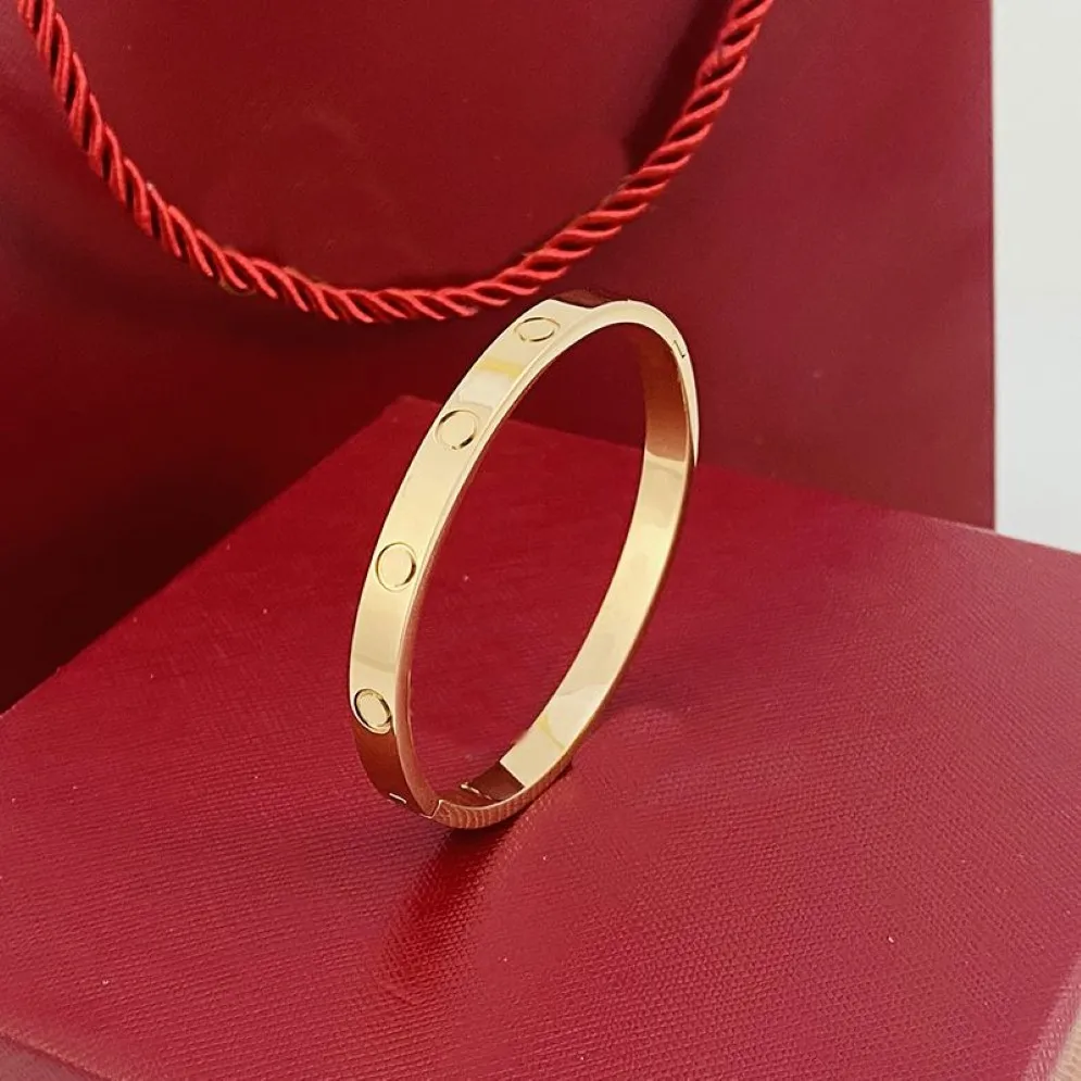 Bracelets d'or pour hommes femmes bijoux de mode classiques bracelets de style sud-américain luxe 18k rose rose plated titane dia266l