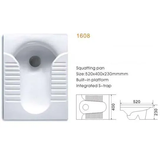 Vorräte Hocke Pan W C Toilette 1607 Andere Gebäudezubehör Keramik Badezimmer Sanitär Ware310m
