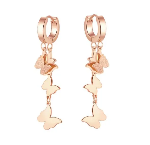 Boucles d'oreilles de goujon de goujon à étalons en acier en acier inoxydable en or rose en or rose