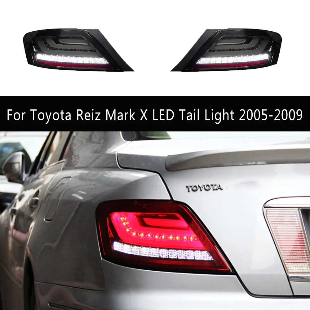 Akcesoria samochodowe tylna lampa Streamer Turn Sygnał Hamulec Odwrotne Parking Światło Runking dla Toyota Reiz Mark x LED Tail Light 05-09 Tailgight