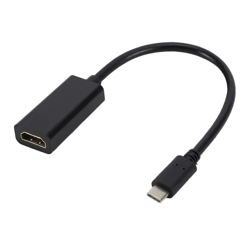 Cabo de conversão com compatível com HDMI I HDMI 4k HD USB C para Cabo Feminino Compatível com HDMI USB 3.1 Cabo de conversão