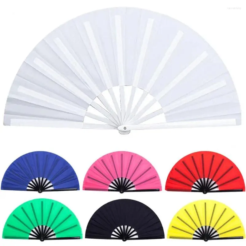 Decoratieve beeldjes Chinese Japanse zijden vouwventilator kleurrijke comfortabele grip glad opening sluiting tai chi elegante klassieke dans