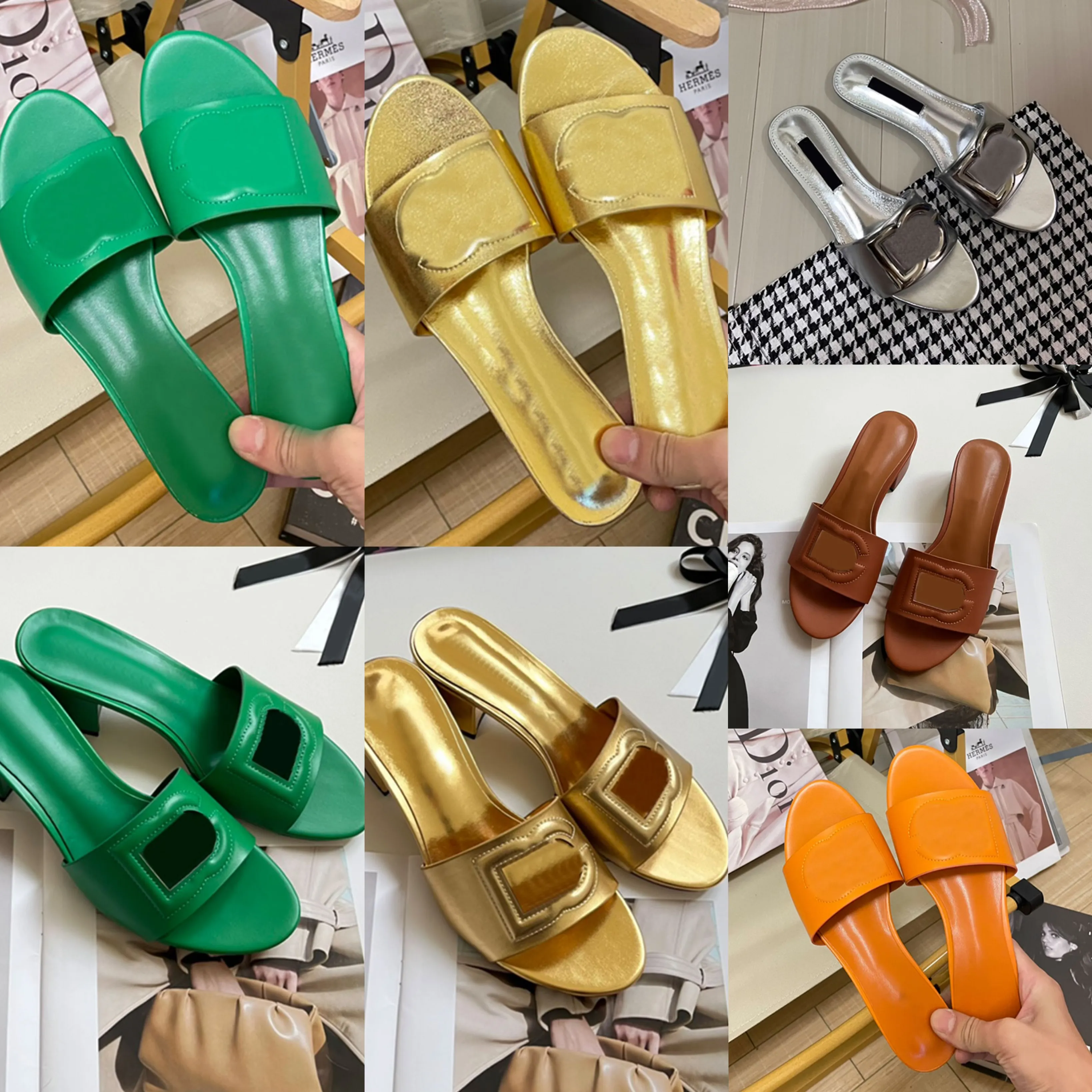 Designer -Hausschuhe Frauen Zimmerschuhe rutschen Buchstaben aus Luxus Sandalen Sommer lässige Bodenrutschen Sliders Sandalen Frau Mules Sandles Beachschuhe mit Schachtel