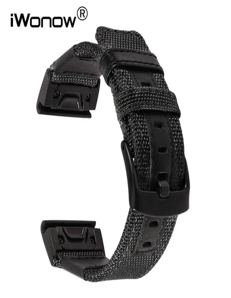 26 mm oryginalny nylonowy skórzany pasek do garmin fenix 5x 3HR 3HR Szybkie dopasowanie opaski ze zegarem ze stali nierdzewnej pasek na nadgarstek Y200U5125401