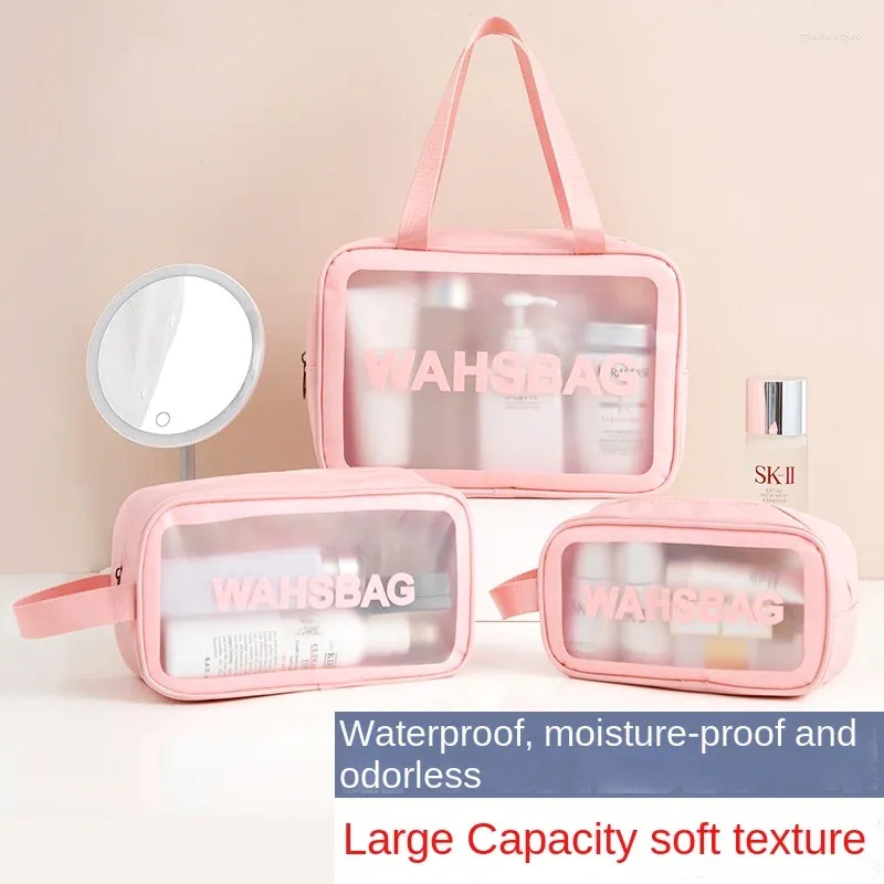 Сумки для хранения портативная проходная сумка для умывания женщин прозрачная водонепроницаем