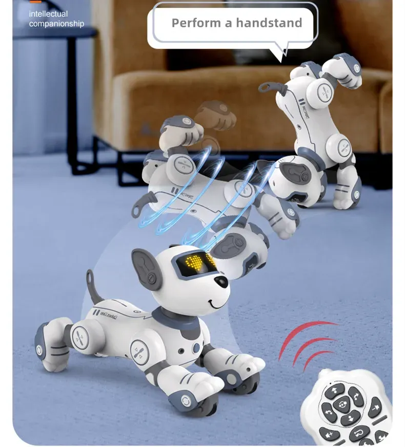 Tiere AI Roboter Smart Toy Robot Dog RC/Electric Welpen Spielzeughund Walking wird als programmierter Stunt Sing Dancing Eilik Roboter Haustier Intell bezeichnet