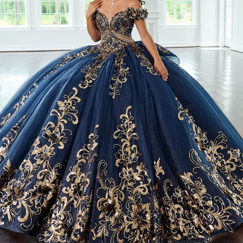 blue dress for baby girl Navy Blue Beaded V-Neck Backless Mermaid Long Prom Dress