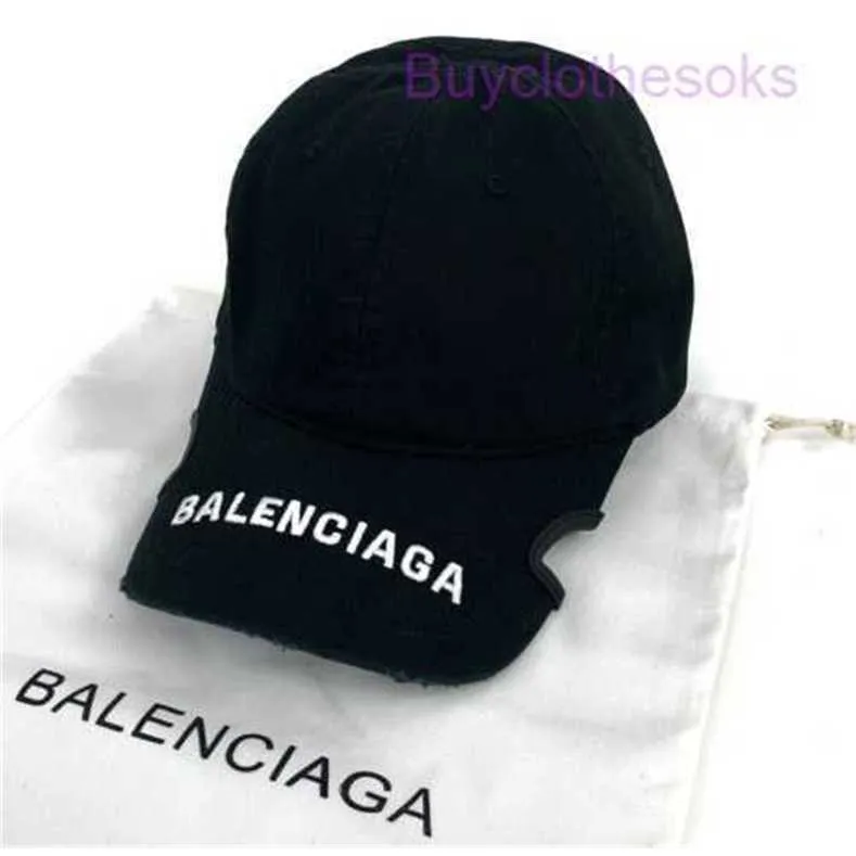 Designer Baseball Hat Embroidered Summer Fashion Ball Cap Belenciagaa Notch Visor Logo Baseball Cotton Hat Black Hat One Size mwl7QXE