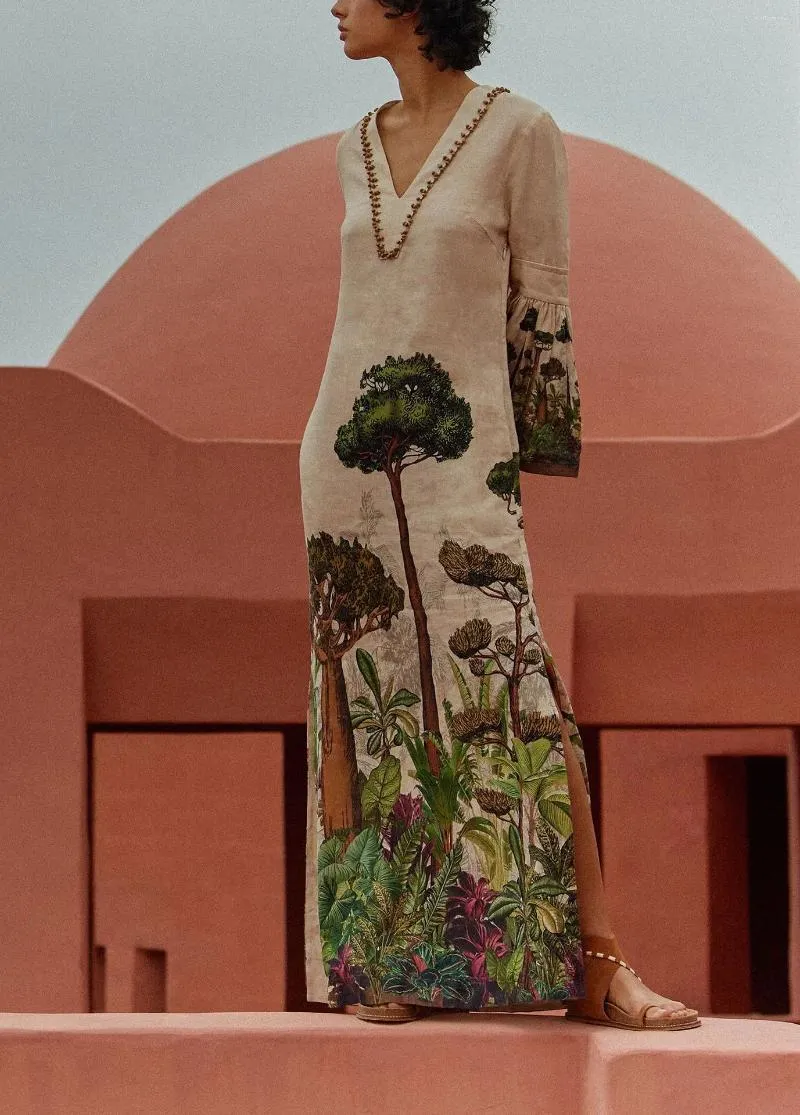 white christmas dresses Uma Maxi Kaftan – uma and leopold main image 0