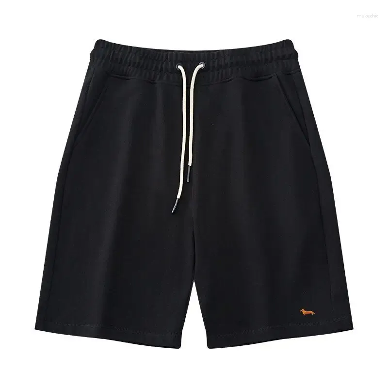 Shorts para hombres hombres Polos de verano Bermude casual algodón bordado sólido Harmont blaine longitud de rodilla