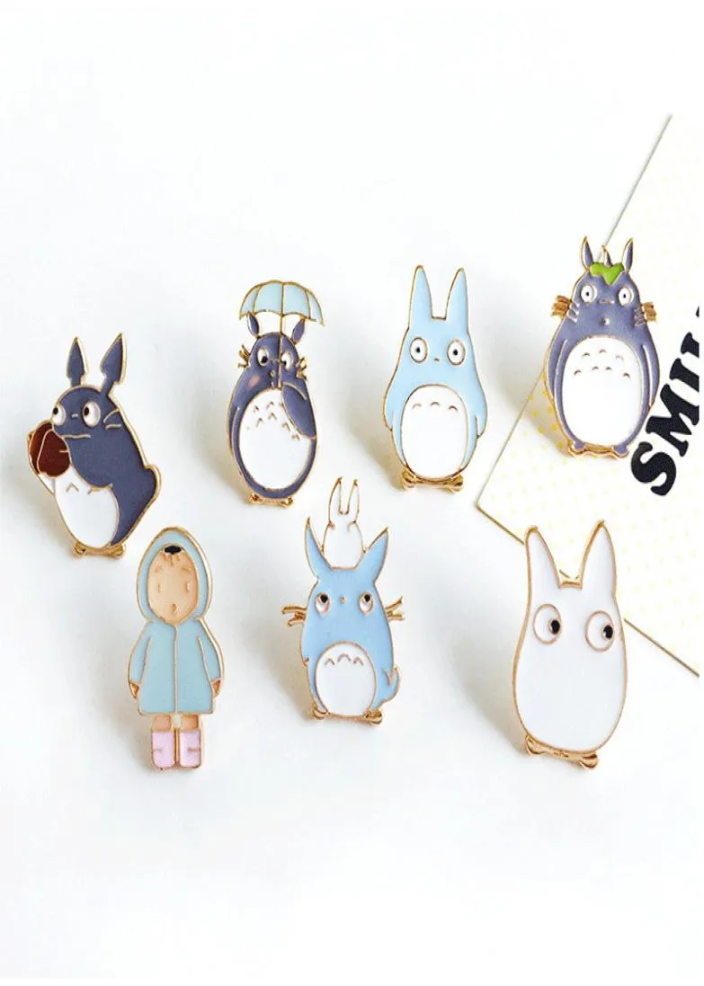 Cały 1pc harajuku unisex stop Enamel Anime Cute Totoro Girl Broche Badges Lapel Pin Bezpieczne broszki szalik fajne chłopcze kobiety żyde4296071