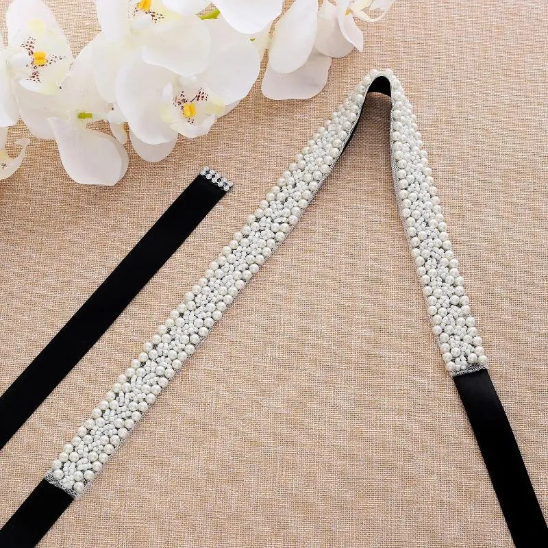 Belts JLZXSY Vintage Imitation Pearl For Bride Bridesmaids Dresses Handmade White Beaded Wedding Belt Bridal Sashes