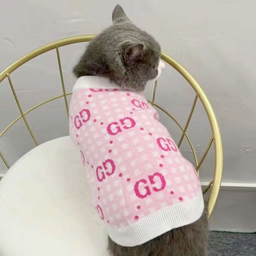 Trendy merk huisdier trui schattig roze teddy sneeuw nairui fadou haarloze kat kleine melkhond herfst en winterkleding