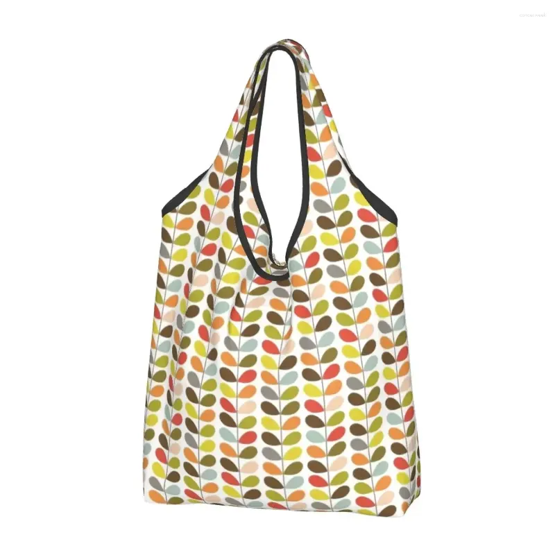 Shopping Bags Orla Kiely Grocery Bag Durable Reusable Recycle Foldable Heavy Duty Abstract Floral Art Tote Washable With Pouch