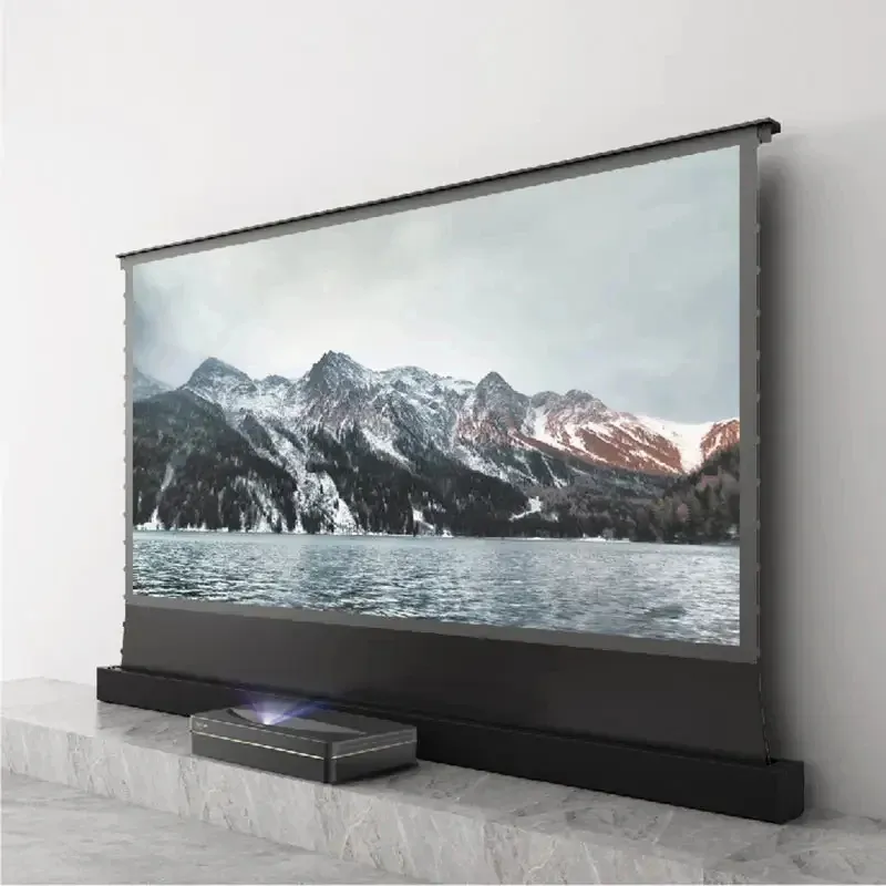 Motorized Floor Rising Screen t-prism alr clr sceen: Elevate Your 120-Inch ALR UST 4K Projection Experience