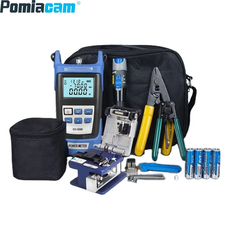 KIT HOT SALE 13PCS/SET FTTH FIBER OPTIC CABLE CUTTER VFL CLEAVER OPM Powtical Power Meter Ftth Fiber Optic Tool Kit