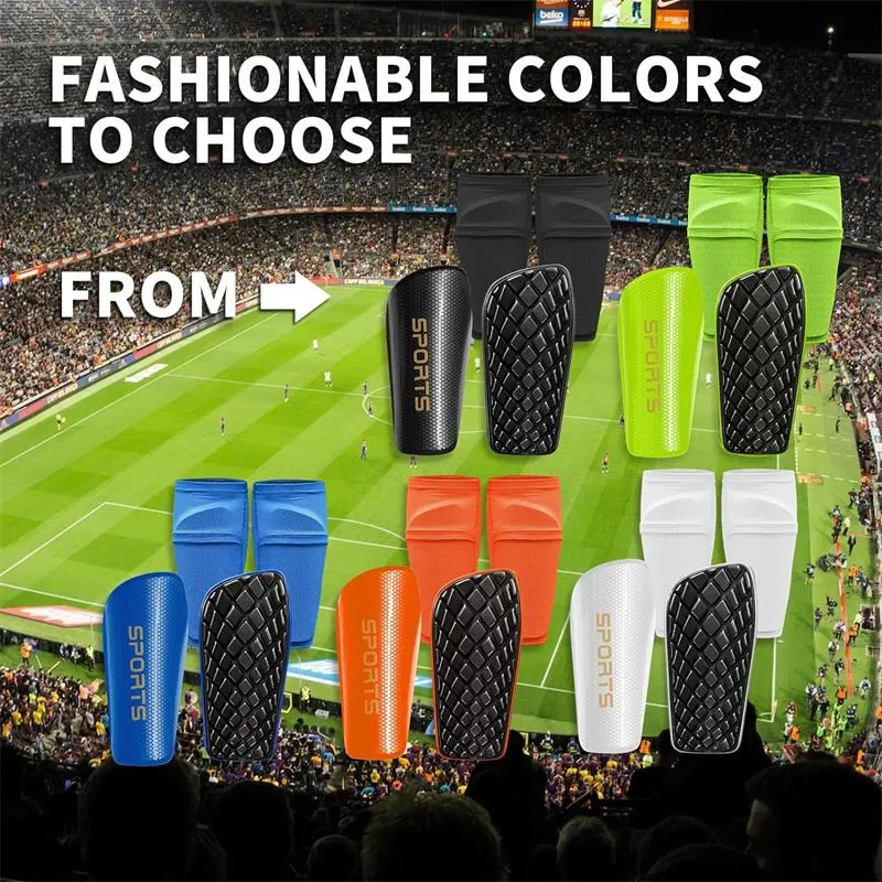 Soccer Shin Guards for Kids Youth Adults - Shin Pads and Sleeves with Optimized Insert Pocket for Boys Girls Men Women for Football Games - Protective Soccer Equipment