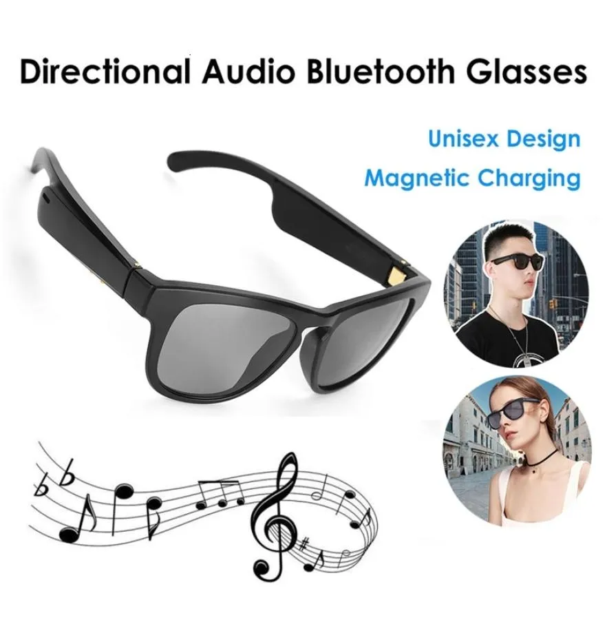 2020 Ny musik solglasögon High End Smart Wireless Bluetooth -högtalare Händer Ringande IPX5 Waterproof 3D Stereo Glasses8956233