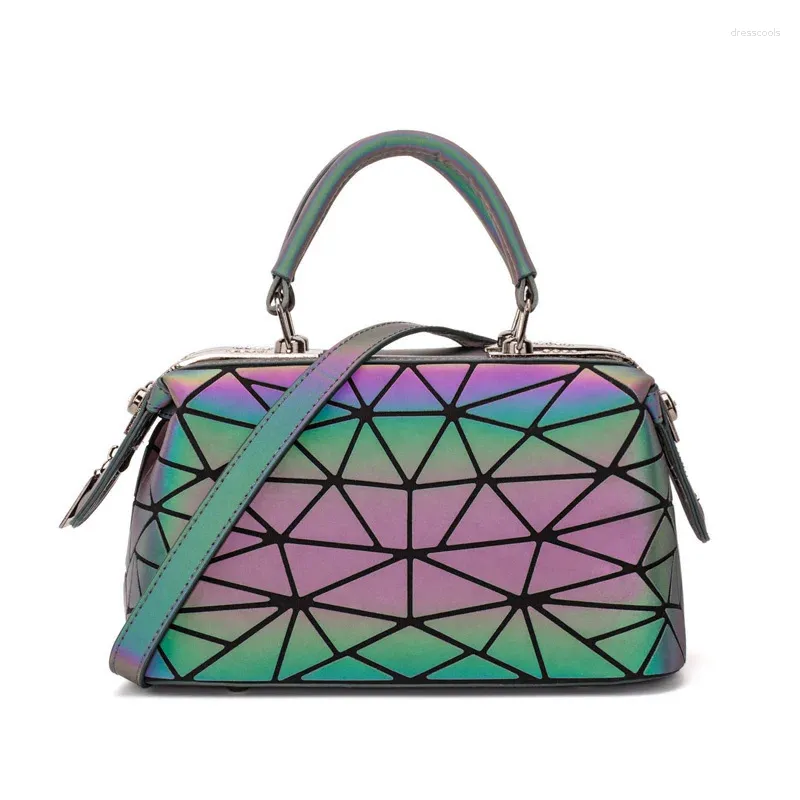 Abendtaschen Sac Bolsa Feminina Handtaschen für Mädchen Frauen holographische Tasche leuchtend geometrisch über Schulterkreuzkörper 2024