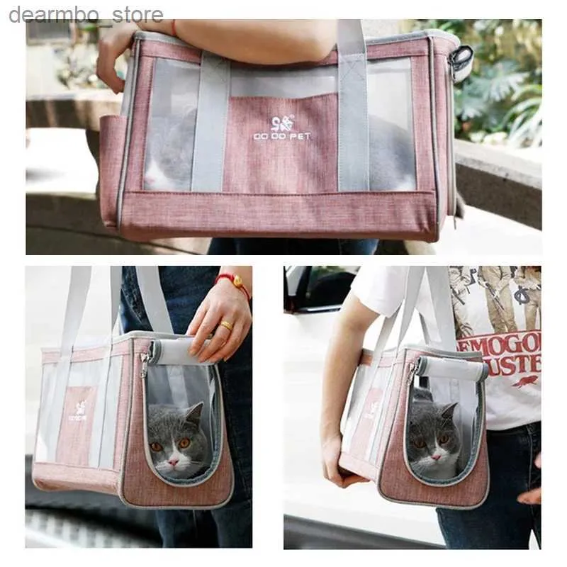 Dog Carrier Pet Ba Cat Carrier Ba Breathable Transporter Portable Puppy Sinle Shoulder Bas Travel Pet Carrier for Cat Do Pets Handba L49