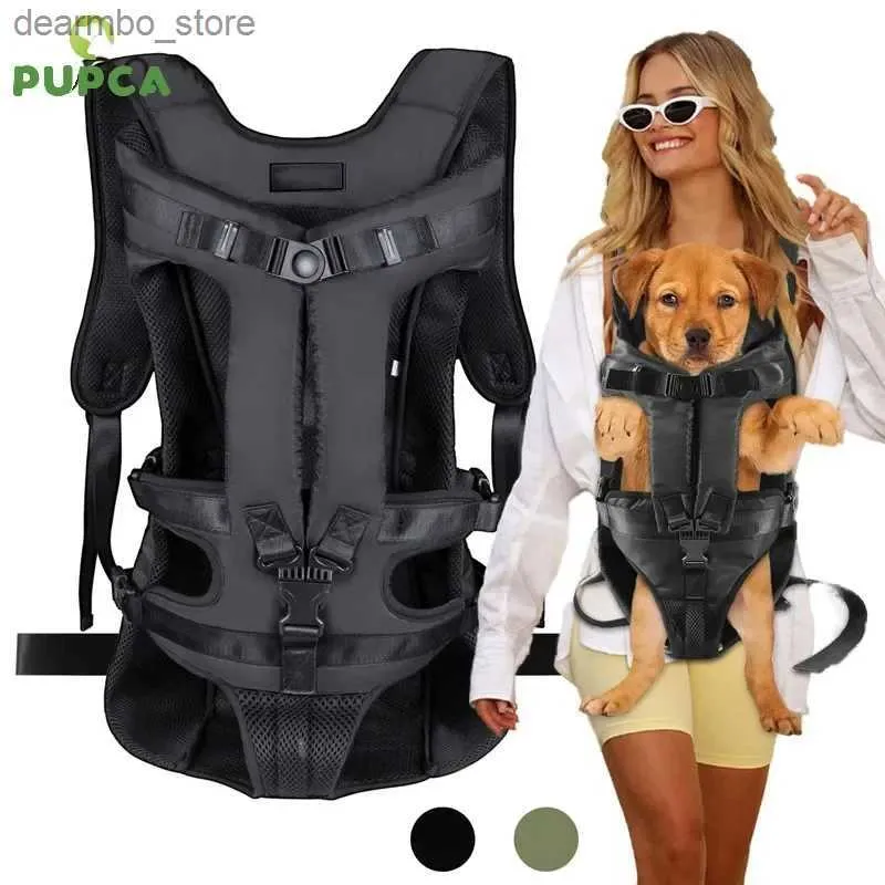 Portatore di cani Do Carrier zaino regolabile portatore per animali domestici frontale facin a mani libere cucciolo di viaggio da cucciolo trasporto traspirante Bas portatile traspirante L49