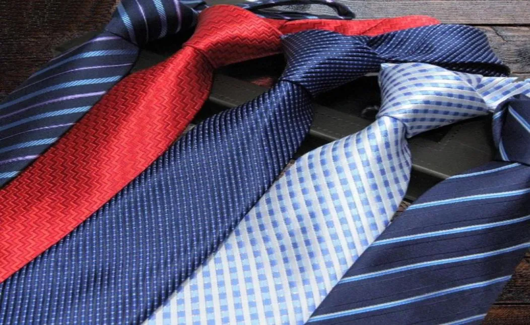 Men039S slips randiga band för män ränder slipsar affärer halskläder svart slips tillbehör vuxen 8cm gul röd9058758