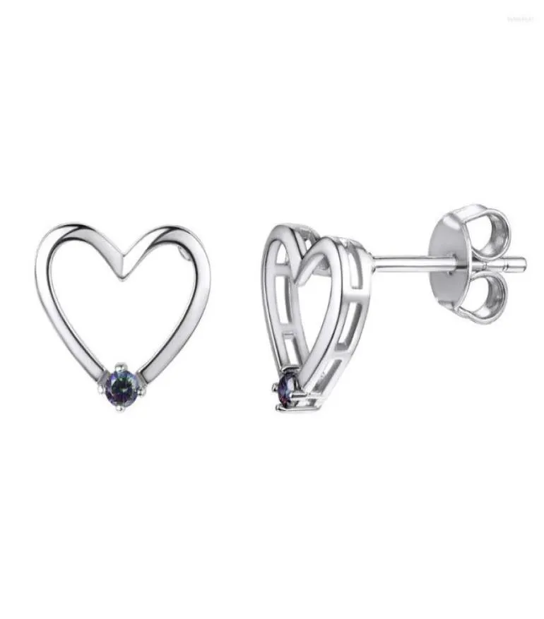 Stud Earrings Collare 925 Sterling Silver Heart For Women Dainty Gift Girls Brincos Bridesmaid S915 E6078178905