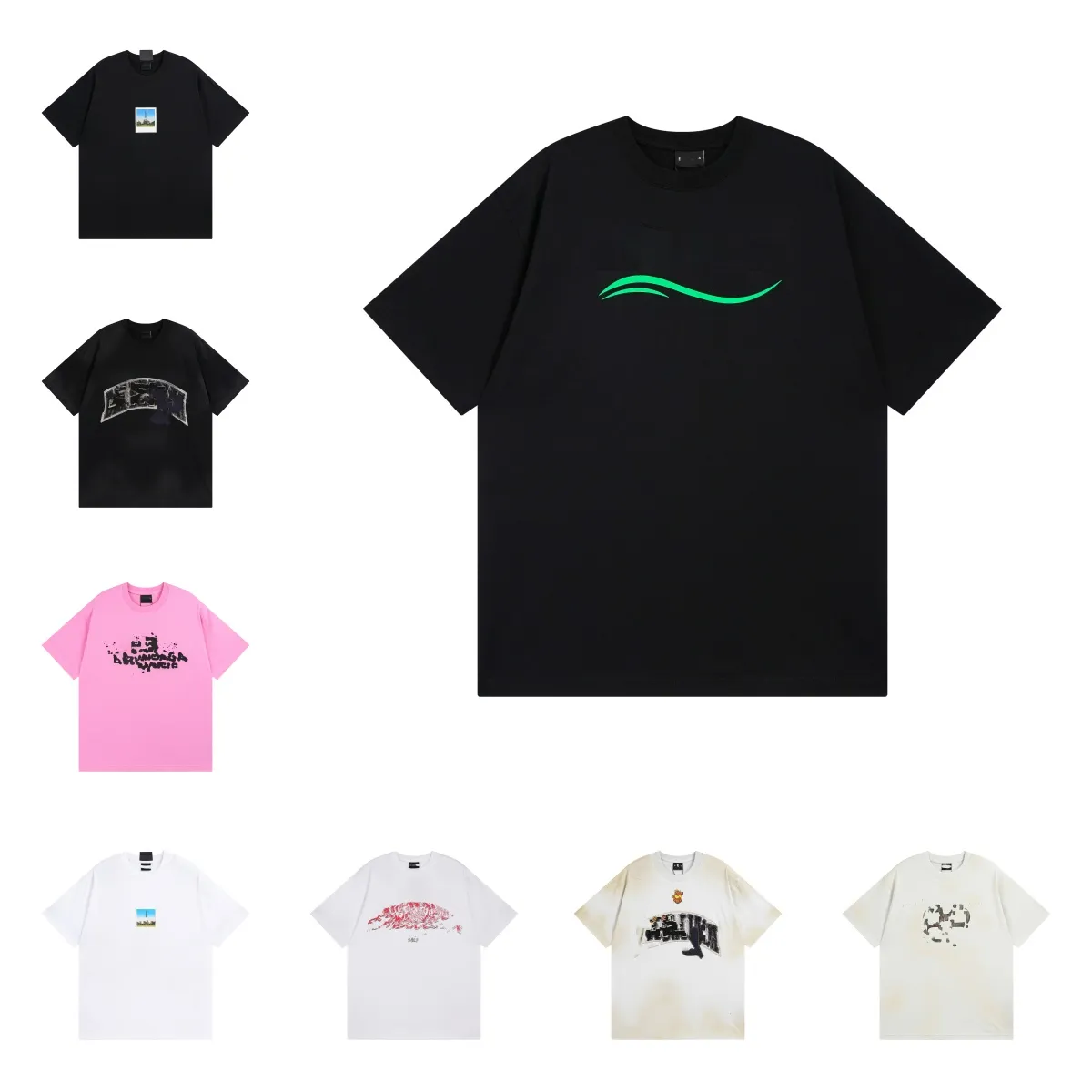 designer T Shir Mens Shirt Classic Cola Wave Alphabet Print Bluza BA Women V4 T-shirt TOP TOUT THIRT THIRT