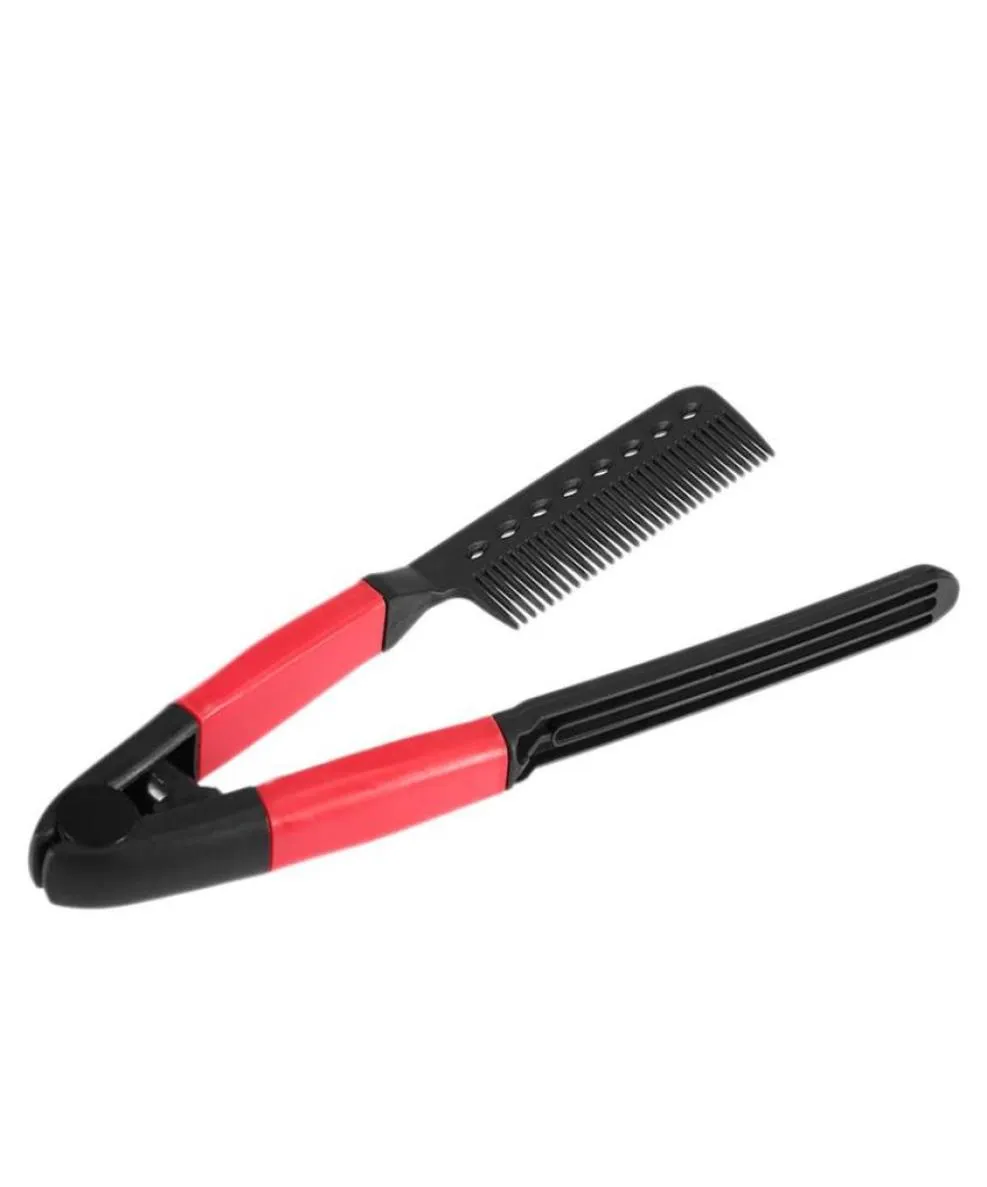 Hair Straightener Comb Pelo Alisador Peine Brush V Shape Folding Salon Hairdress Styling Tool Hair Care Tools W3256260b8176551