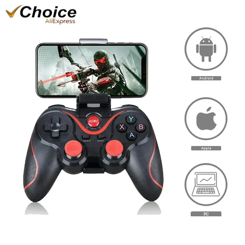 MICE X3 / T3 Wireless GamePad Wireless Joystick Game Controller Bluetooth BT3.0 Joystick pour iOS Andriod Phone Tablet Tablet tv Box Box