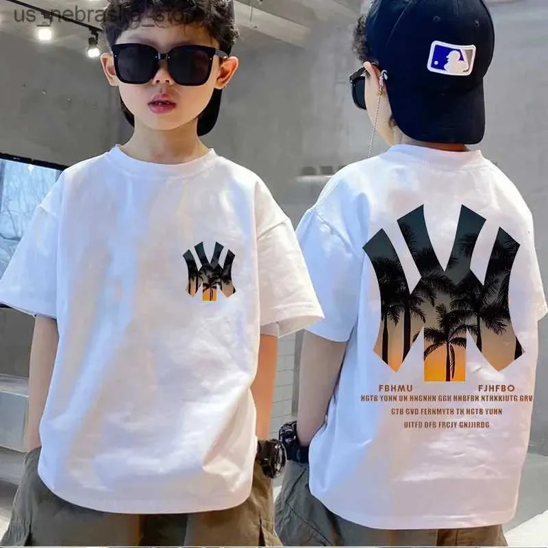 T-shirts Baby T-shirt Cotton Luxury Brand Graphic Printed Imprimé pour garçons et filles à manches courtes Cavai Childrens Casual Top T-shirt Q240418