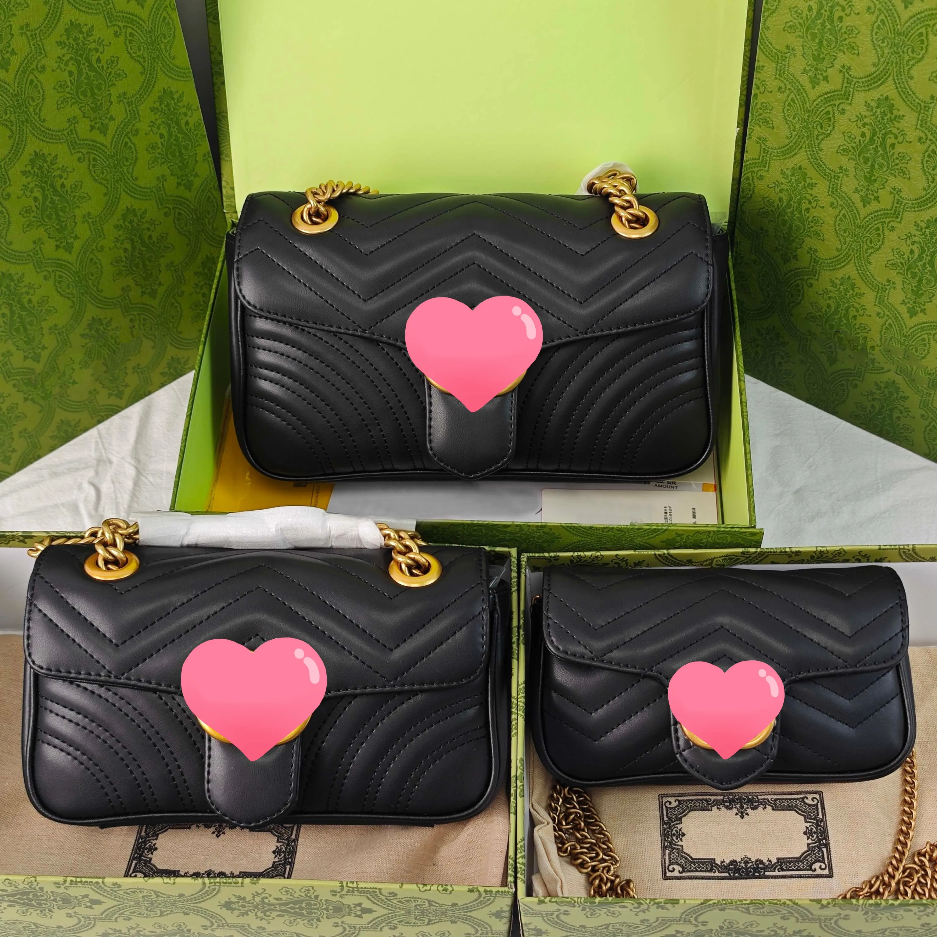 Designers väskor kvinnors axelväska handväskor messenger totes mode metallic handväska klassisk crossbody clutch pretty