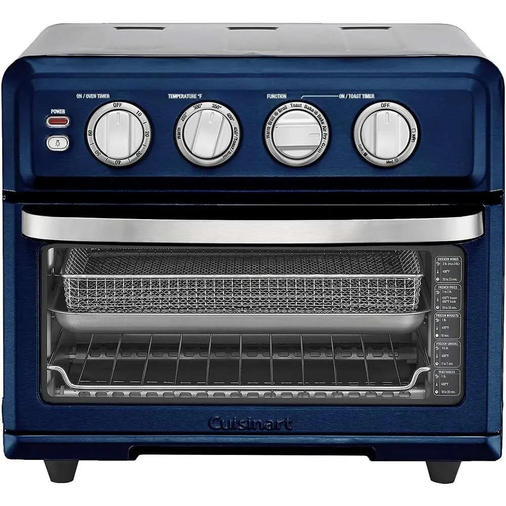 8-в-1 воздушная фритюрница и конвекционная духовка с выпечкой, грилем и нагреванием-TOA-70 из нержавеющей стали (темно-синий)-универсальный кухонный прибор