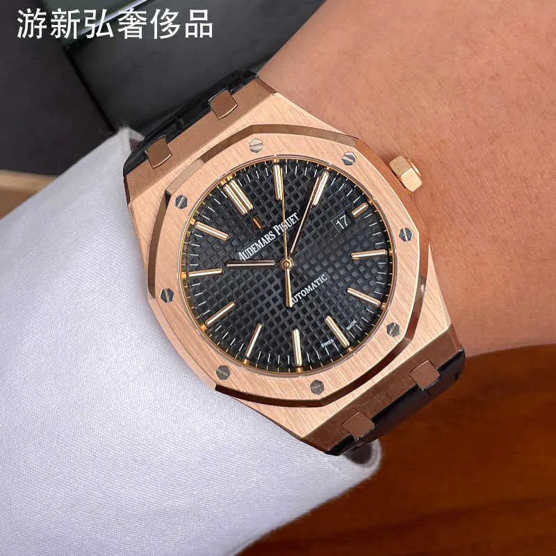 Designer Watch Luxury Automatic Mechanical Montres Inspection Airbnb 18K Rose Gold Mens 15400or Mouvement de mouvement