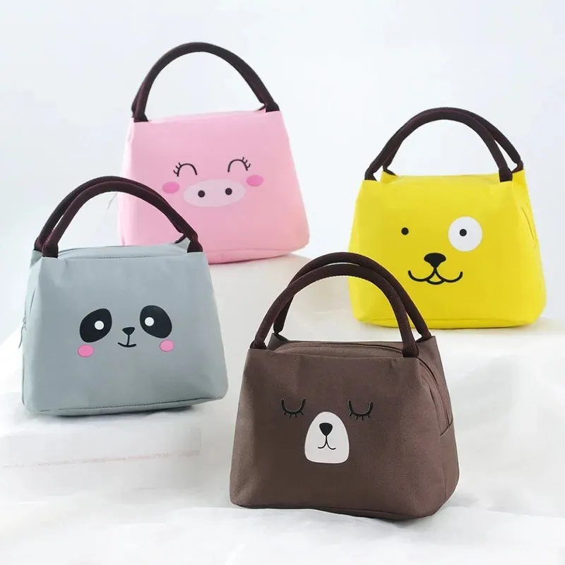 1 PCS Alunos Bolsa de lancheira portátil Oxford Isolamento térmico Preservação a frio Bolsa de piquenique infantil bolsa de lancheira