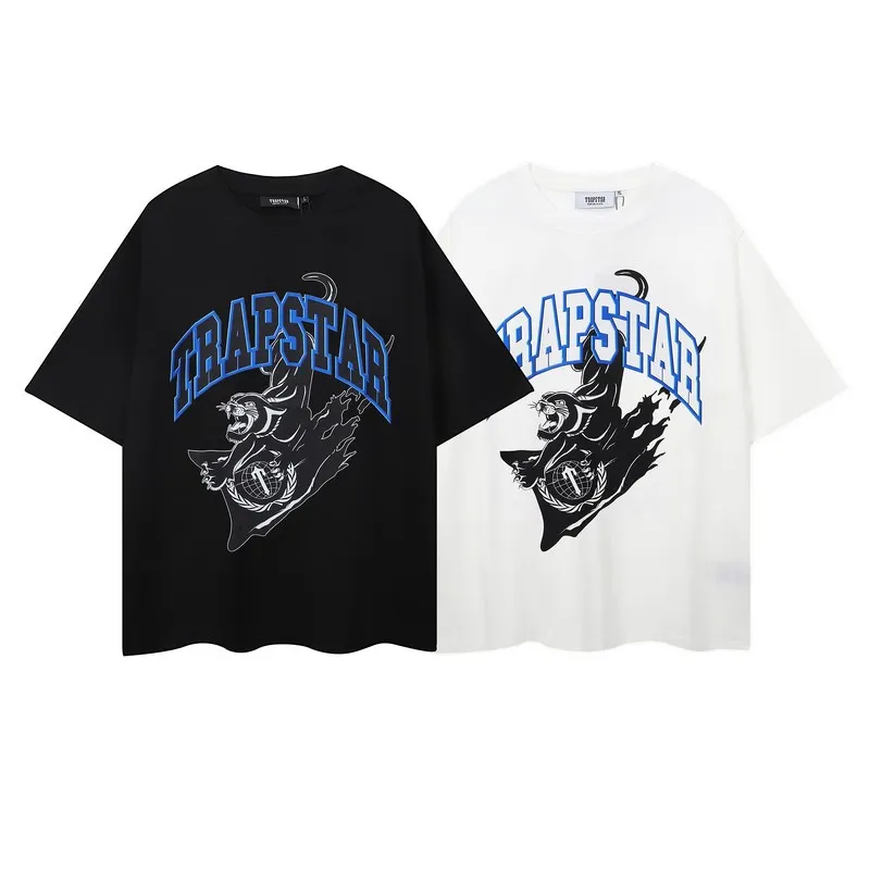 2024 Summer Luxury Men's Designer T Shirt Trapstar Tops Black Panther Letter Print Graphic Tee Loose Casual Streetwear Clothes 100% Cotton T shirts Oversized S-XL