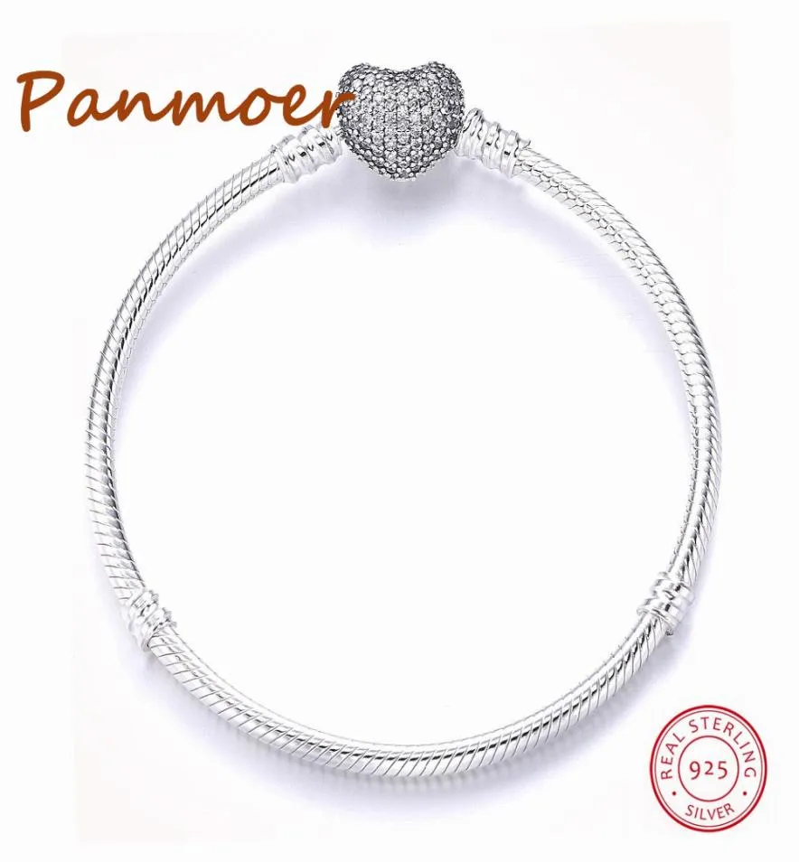 Luxe auteur 100% 925 Sterling Silver Hearts vorm goud kleurge ketting charme kralen passen pandoras armband voor dames4847326