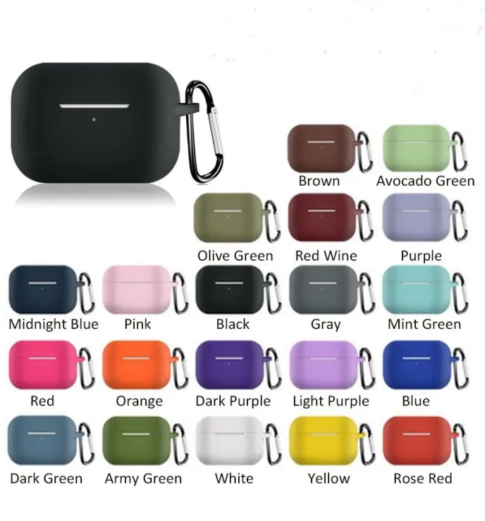Accessoires de casque Case de silicone pour Apple Airpods Pro Airpod 3 Protecteur Bluetooth Wireless Ectone Cover Charging Case8578806