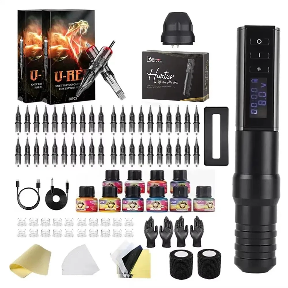 その他 Wireless tattoo machine set Hunter Wireless Tattoo Machine Kit Professional From Longda009