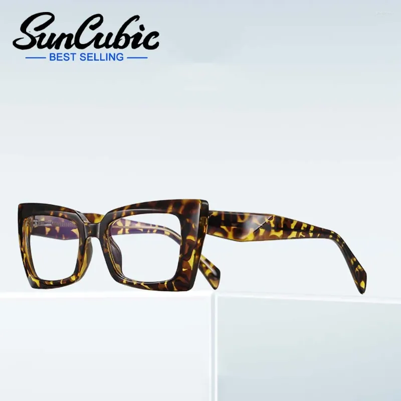 Lunettes de soleil Frames SUNBUBIC VINTAGE FEMMES ANTI BLUE LURTURES LUMIÈRES TR90 SPART OPTICE Spectacle Cadre de printemps Pleuses JS6629