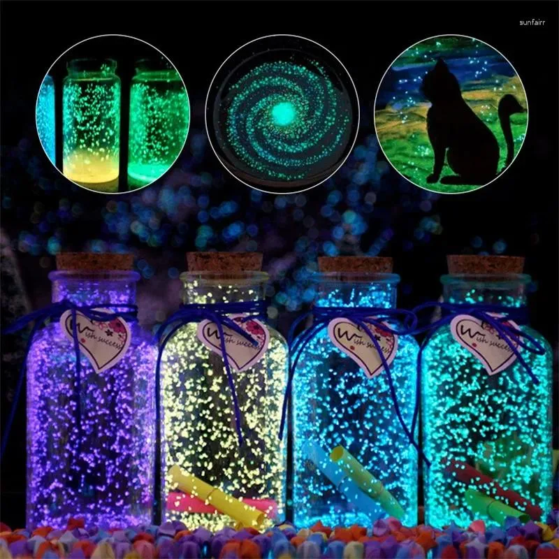 Gardendecoraties 10G Fluorescerende super lichtgevende deeltjes Glow Pigment Helder grindzand en steen DIY Decoration Party