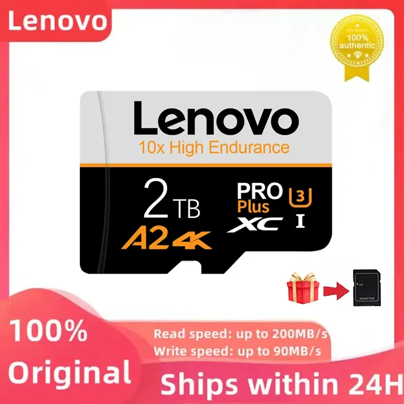 Schede Lenovo 2 TB Scheda di memoria ad alta velocità 1 TB 512 GB da 256 GB Classe 10 Micro TF SD SD 1TB SD SCHECCHI